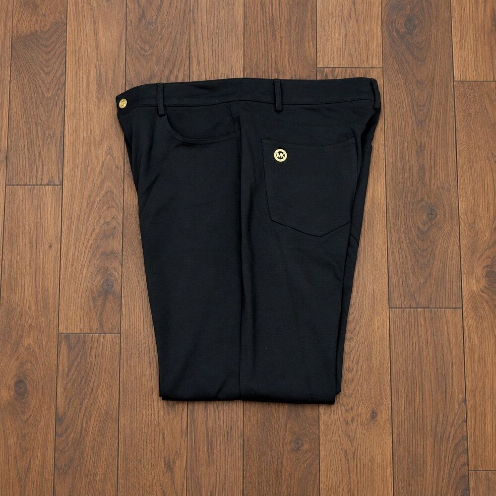 {Michael Michael Kors} slim-leg stretch ponte pants, L